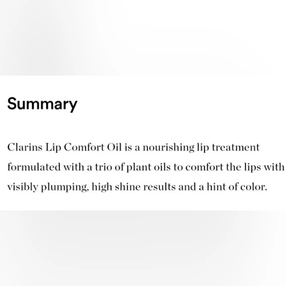 DELUXE CLARINS 04 LIP COMFORT OIL WITH SWEETBRIAR ROSE OIL.